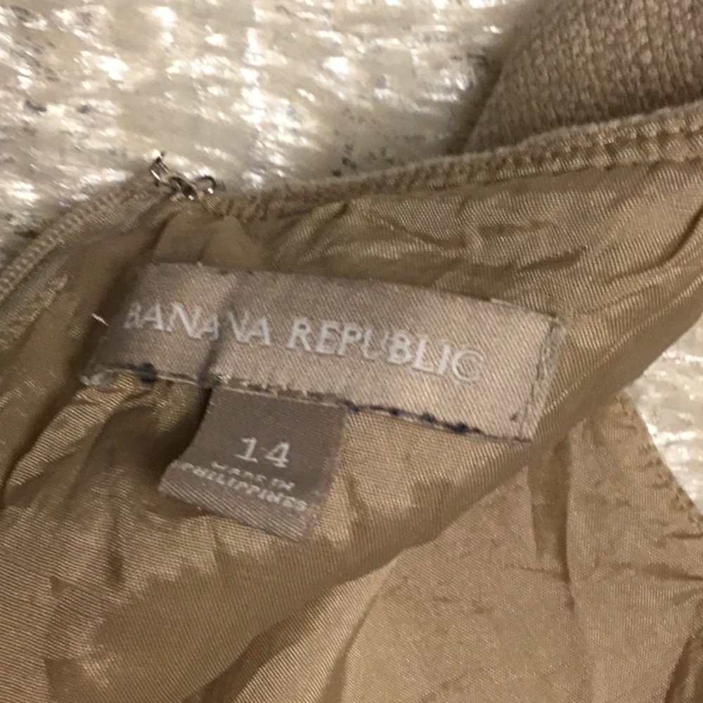 Banana Republic Black and Cream Sheath Dress Sleeveless Mini - Picture 7 of 8